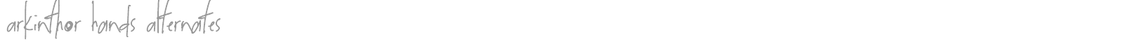 Arkinthor Hands font preview